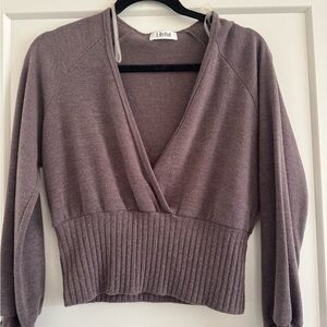 Lilyful Purple Wrap Sweater